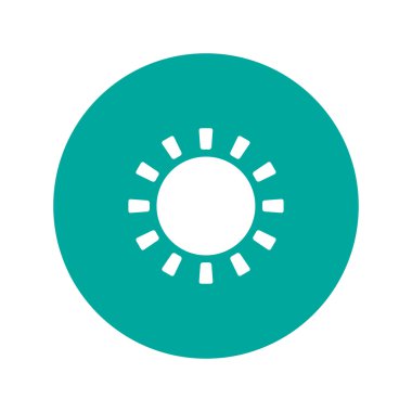 Güneş ikonu. düz dizayn biçimi 10.