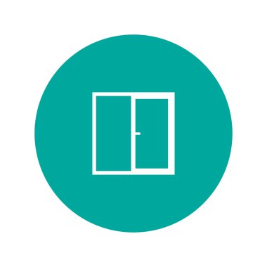 düz pencere simgesi, vektör çizim