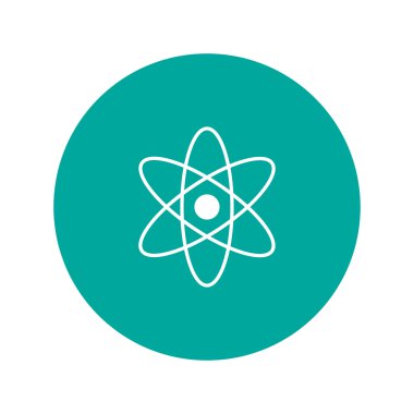 soyut fizik bilim modeli simgesini, vektör çizim. 