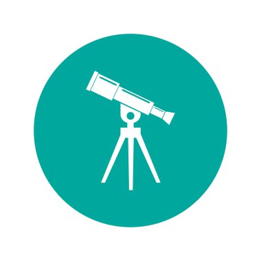 Teleskop simgesi. Düz tasarım stili.