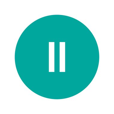 Duraklat düz web simgesi