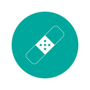 Alçı simgesi. Düz tasarım stili.