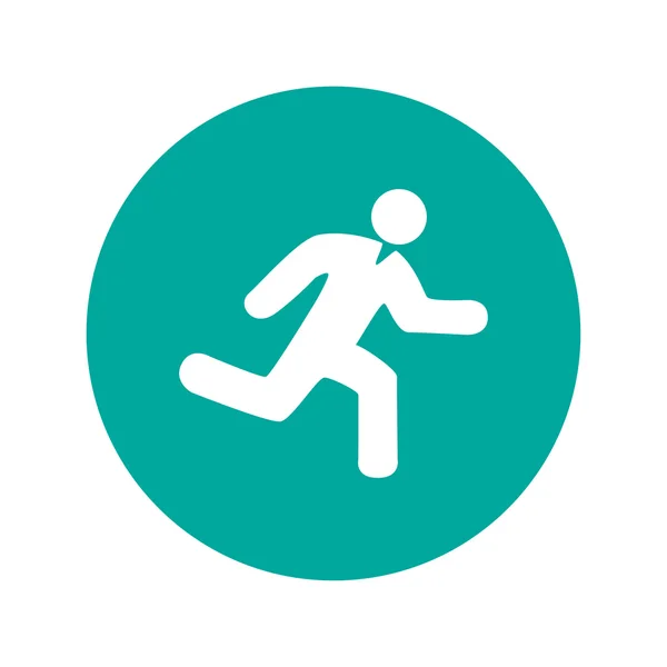 Hombre corriendo icono — Vector de stock