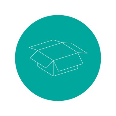 kutusu vektör çizim. düz tasarım stili