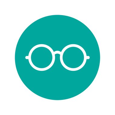 Gözlük simgesi. Düz tasarım stili.