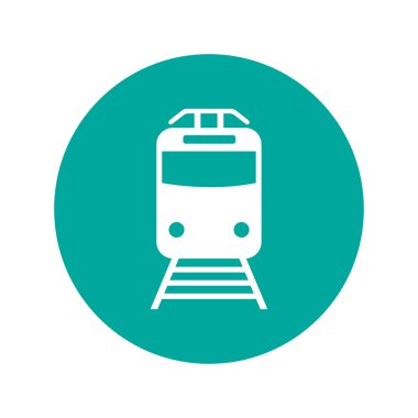 Tren ikonu. düz tasarım biçimi.