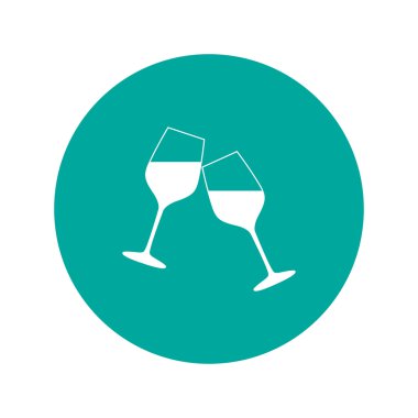 Şarap cam simgesi - Vektör