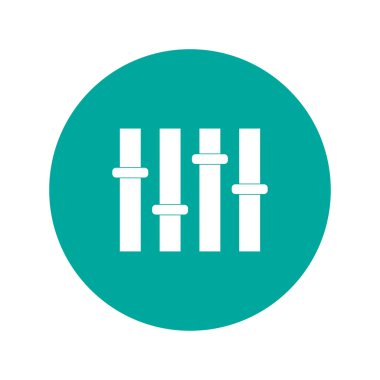 Equalizer'ı simgesi. düz 