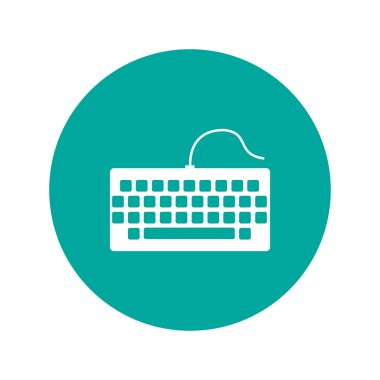 klavye simgesini. Düz tasarım stili.