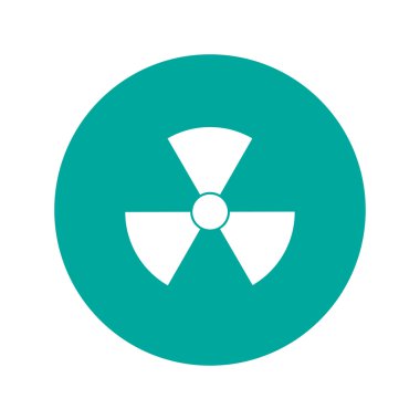 radyasyon sembolü. Düz tasarım stili.