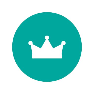 Taç simgesi. Düz tasarım stili.