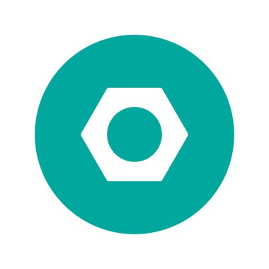 vektör somun düz simgesi 