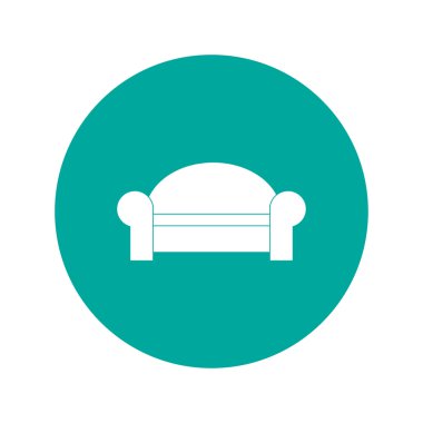 Kanepe simgeler. Modern tasarım düz stil ikonu.