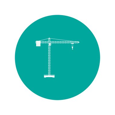 Vinç simgesi. Düz tasarım stili