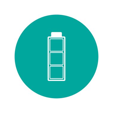 Pil simgesi. Düz tasarım stili.