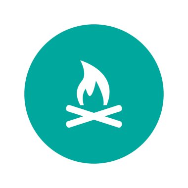 Bir ateş simgesinin vektör illüstrasyonu