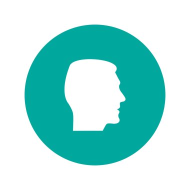 kafa simgesi. Düz tasarım stili.