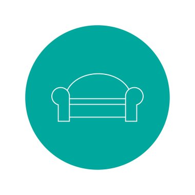 Kanepe simgeler. Modern tasarım düz stil ikonu.