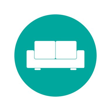 Kanepe simgeler. Modern tasarım düz stil ikonu.