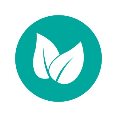 Yaprak simgesi tasarım. Düz tasarım stili.