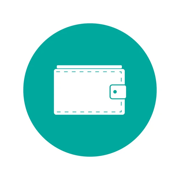 Portefeuille met contant geld eenvoudige pictogram op witte achtergrond. vectorillustratie. — Stockvector