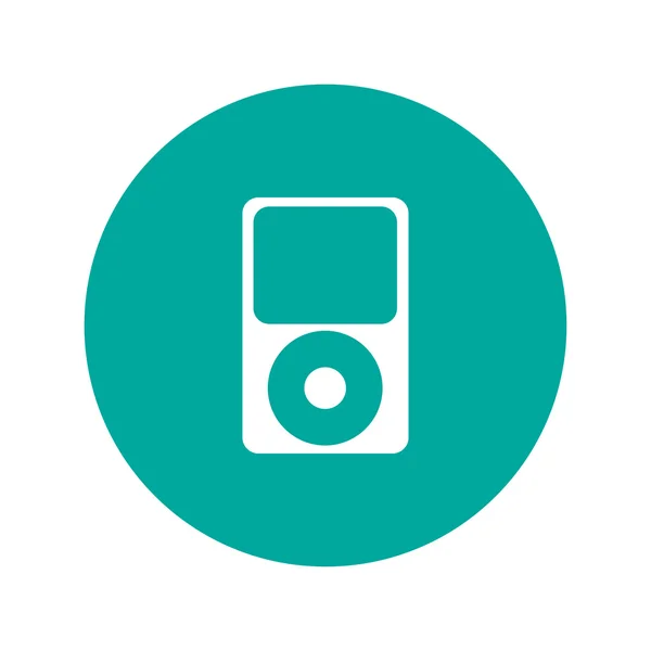 Portable media player icon. Flat design style. Vector EPS 10. — Stock Vector
