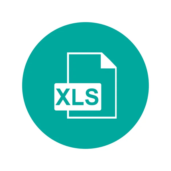 Xls-Symbol. flacher Designstil. — Stockvektor