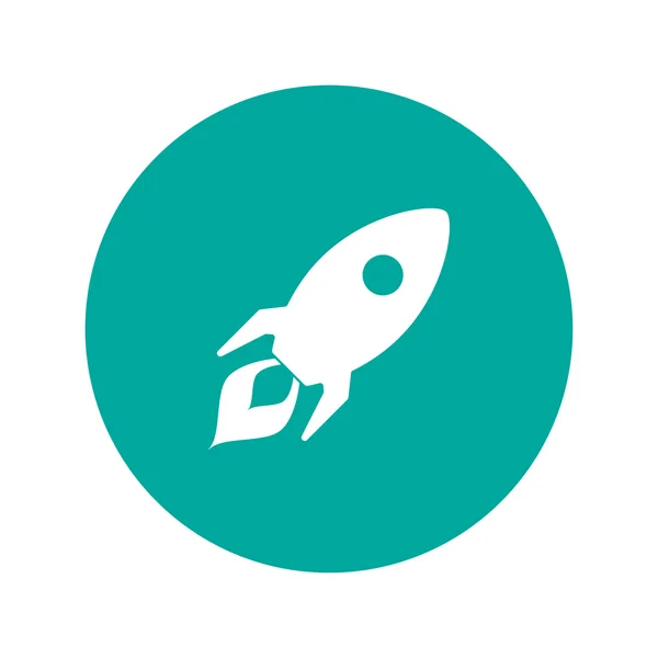 Rocket icon. Flat design style. — Stock Vector