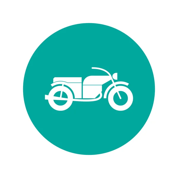 Motorfiets pictogram. Platte ontwerpstijl. — Stockvector