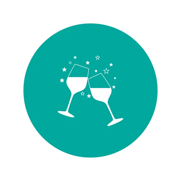 Wine glass icon - Vector — Stock Vector