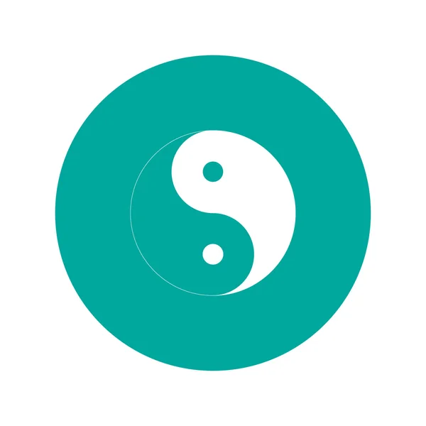 Símbolo Yin Yang - Ilustración vectorial en blanco y negro . — Archivo Imágenes Vectoriales