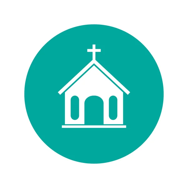 Icona della Chiesa. Illustrazione vettoriale — Vettoriale Stock