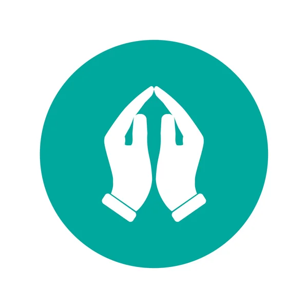 Praying hands icon, vector illustration. — Stock Vector