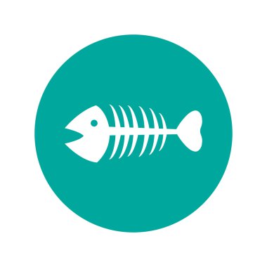 Balık iskeleti. Düz 