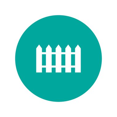 çit simgesi. Düz tasarım stili.