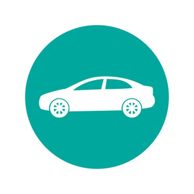 Araba simgesi. düz tasarım stili 