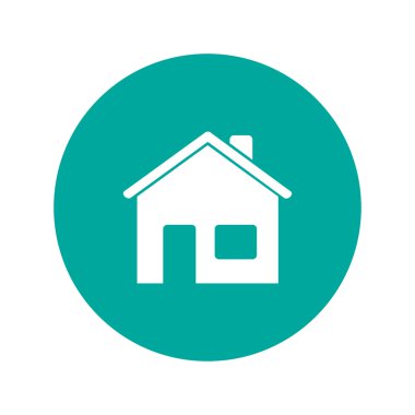 Ev simgesini. Düz tasarım stili. 