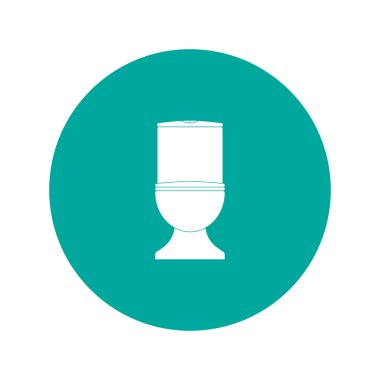 Tuvalet simgesi. Düz tasarım stili.