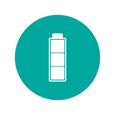 Pil simgesi. Düz tasarım stili.