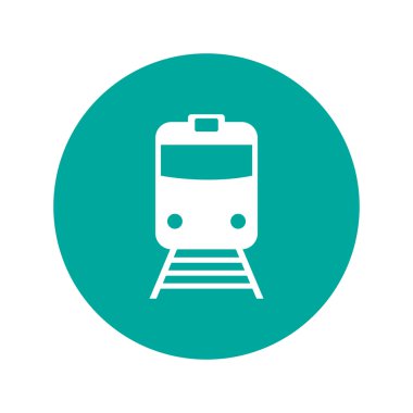 Tren ikonu. düz tasarım biçimi.