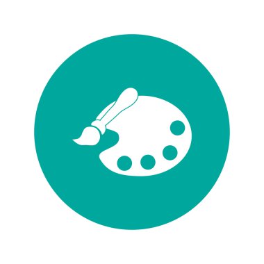 Fırça simgesini illüstrasyon. vektör