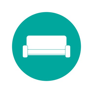 Kanepe simgeler. Modern tasarım düz stil ikonu.