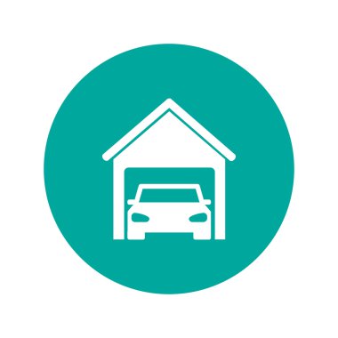 araç garaj. Düz tasarım stili.