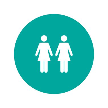 Çift simgesi. Düz tasarım stili.