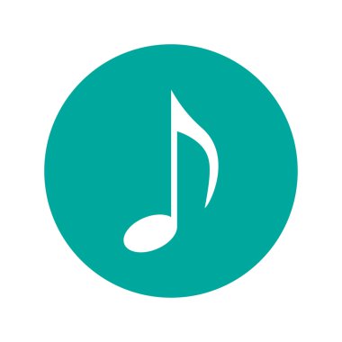 Müzik not simgesini - vektör