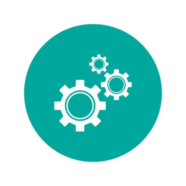 Vites simgesi, vektör çizimi. Düz tasarım biçimi.