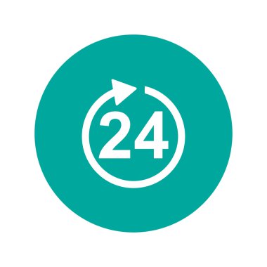 saat saat simgesi. Düz vektör simgesi