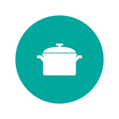 Tencere simgesi. Vektör çizim.