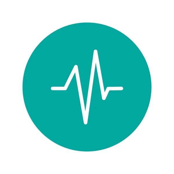 Srdeční tep, kardiogram, lékařské ikony - vektor — Stockový vektor