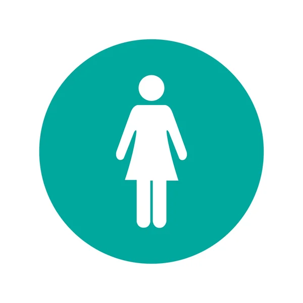 Vrouw - vector pictogram — Stockvector